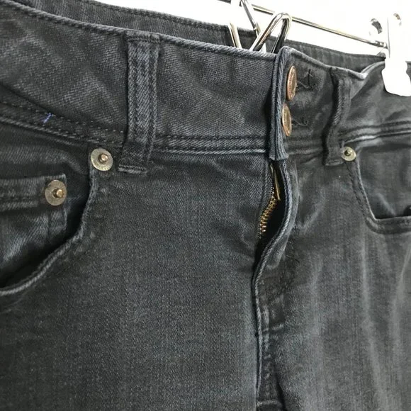 American Eagle Outfitters Skinny Jeans 4R Regular Black Low Rise Stretch - Picture 4 of 10